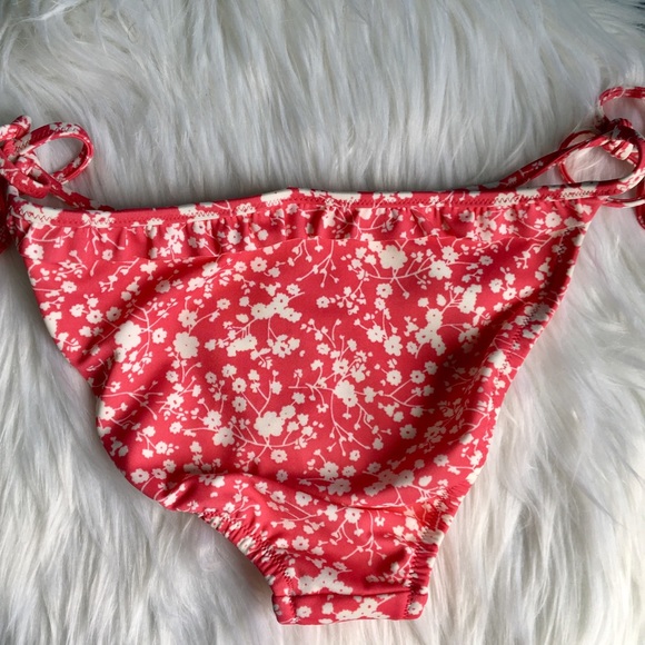 NWT J Crew bikini bottom pink white ruffle S - Picture 4 of 7
